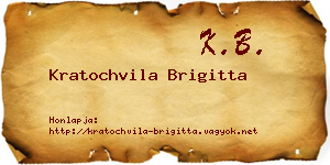 Kratochvila Brigitta névjegykártya