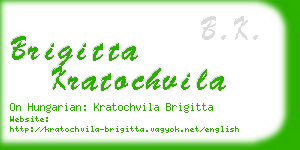 brigitta kratochvila business card